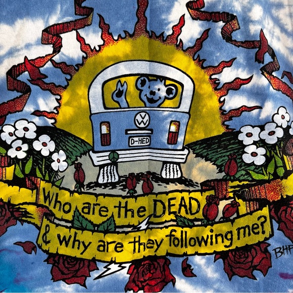 Grateful Dead Vintage 1994 Single Stitch Summer Tour Tie Dye T Shirt XL Adult - Picture 14 of 16